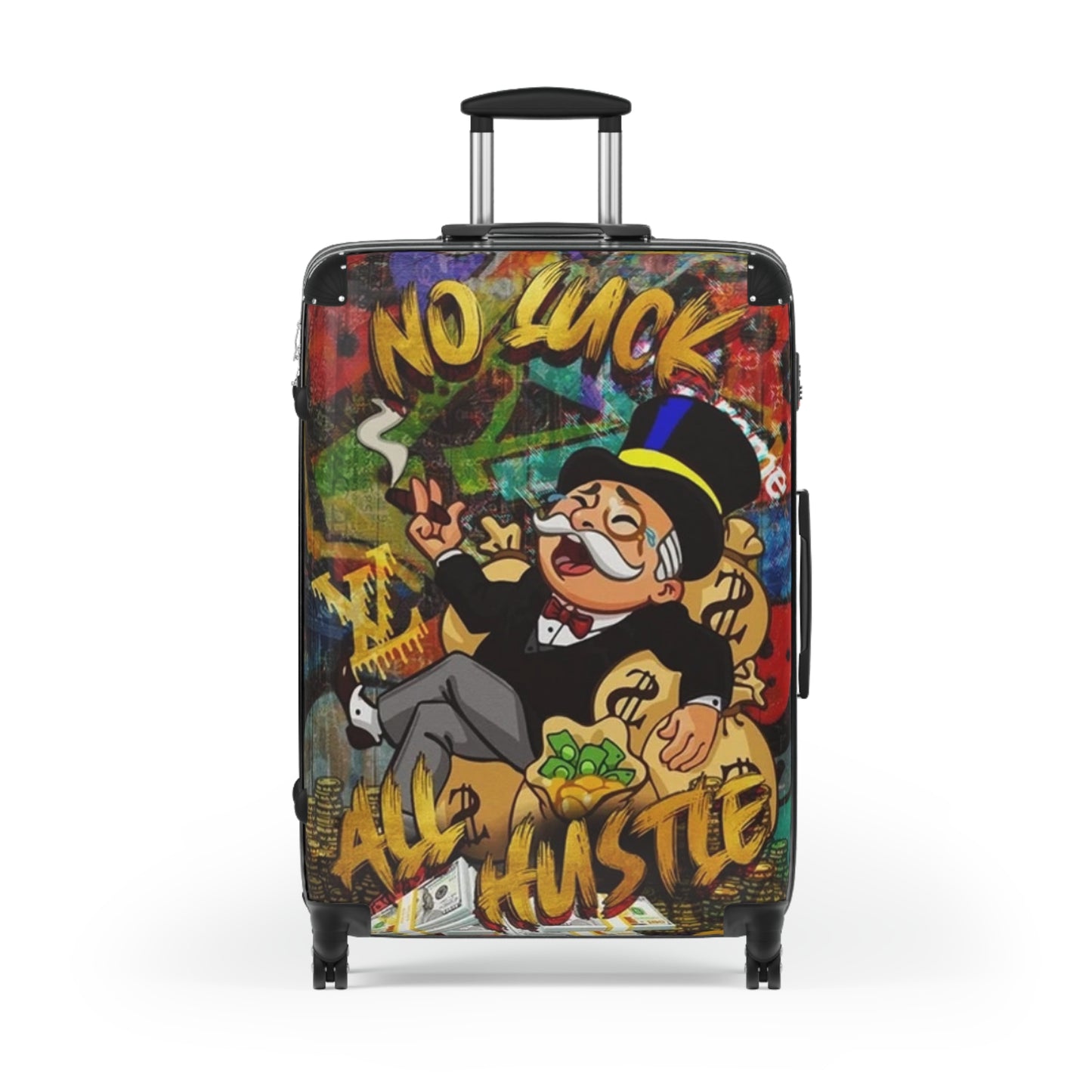 No luck all Hustle suitcase