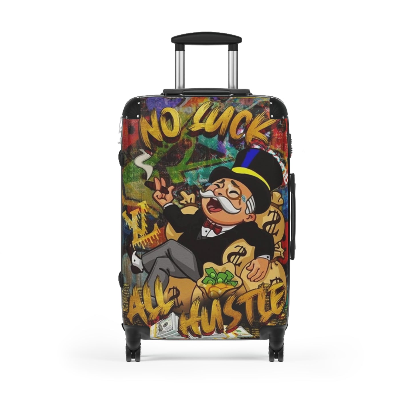 No luck all Hustle suitcase