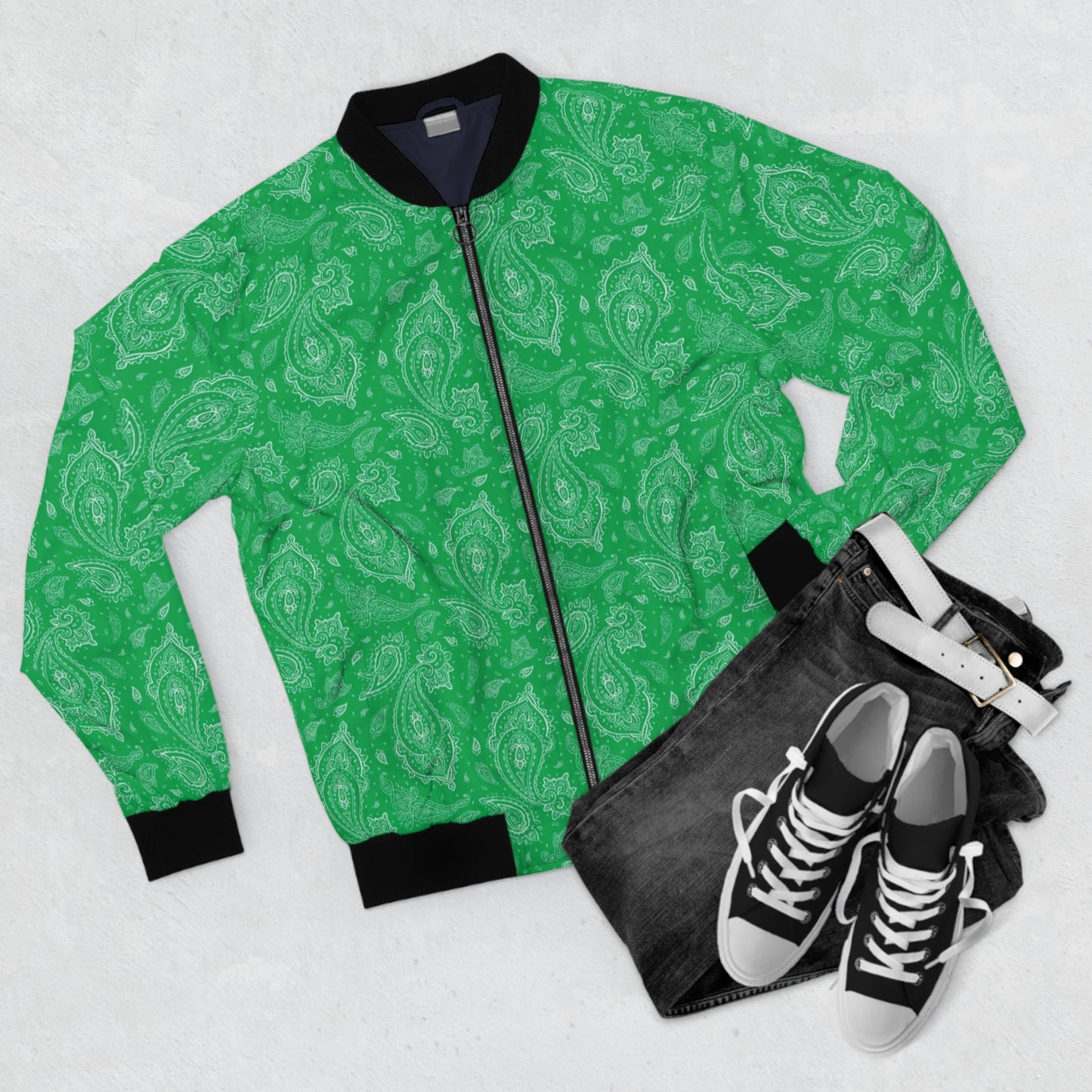 Green Bandana Bomber Jacket