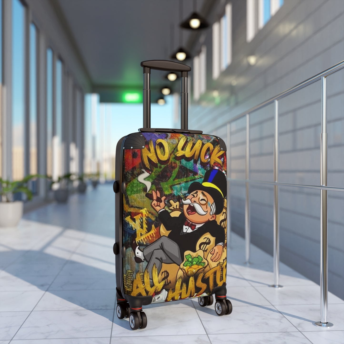 No luck all Hustle suitcase