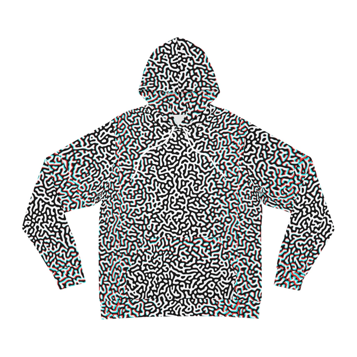 Black & White Sponge Printed Hoodie