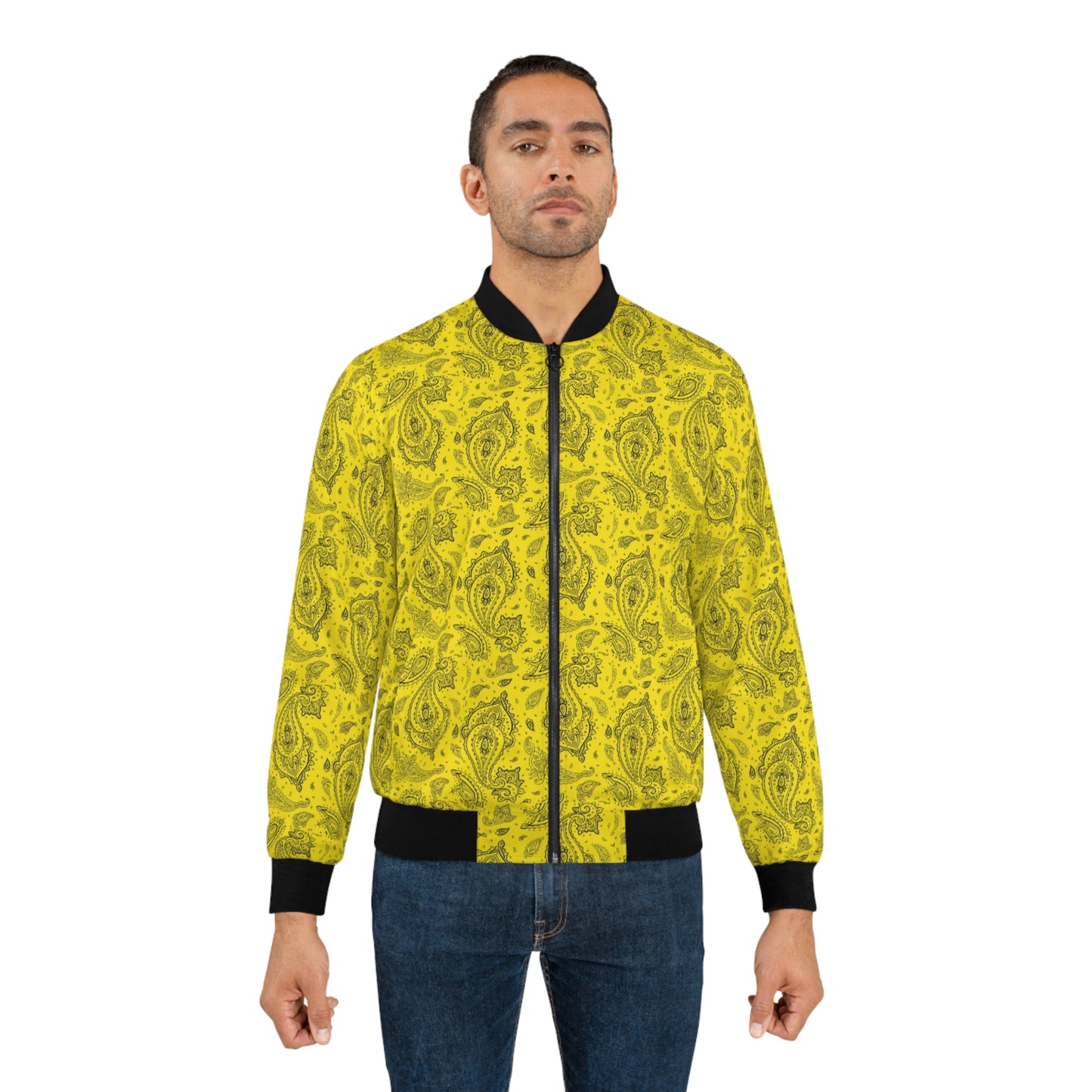 Yellow Bandana Bomber Jacket