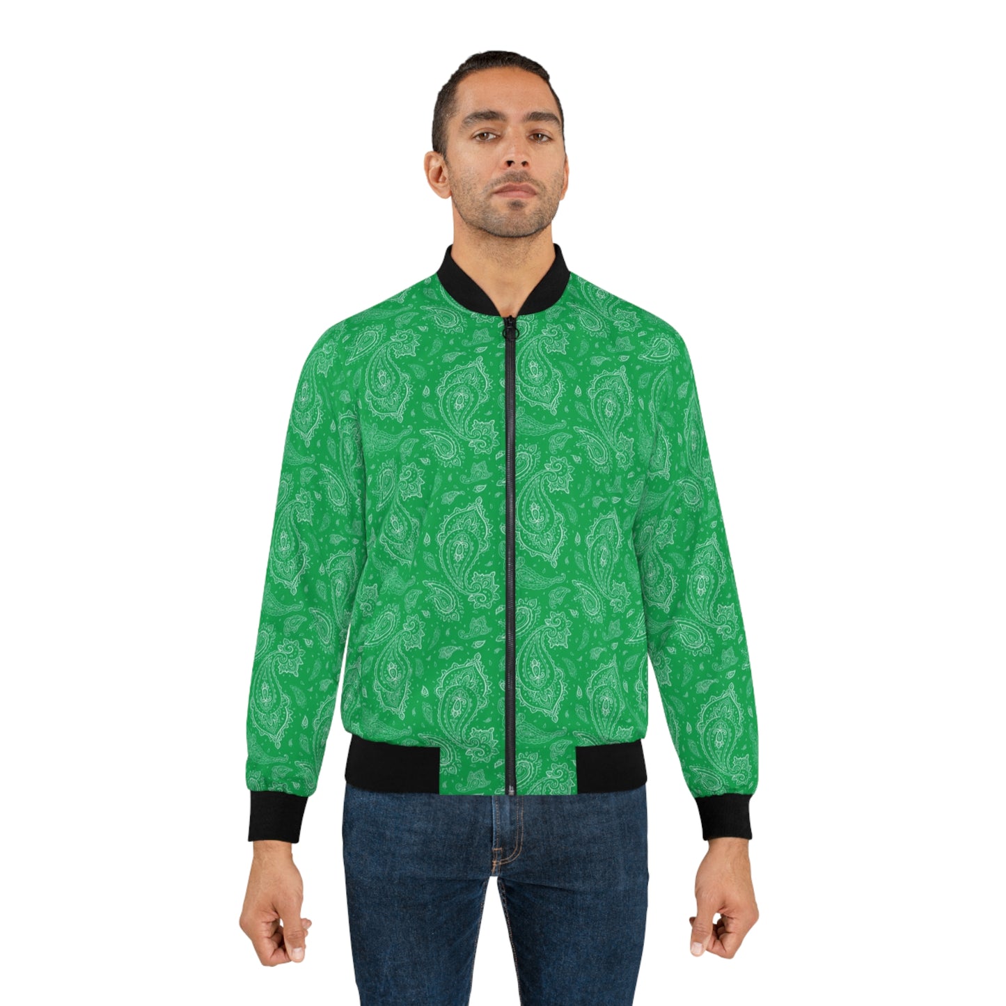 Green Bandana Bomber Jacket