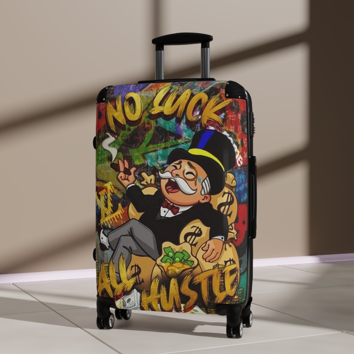 No luck all Hustle suitcase