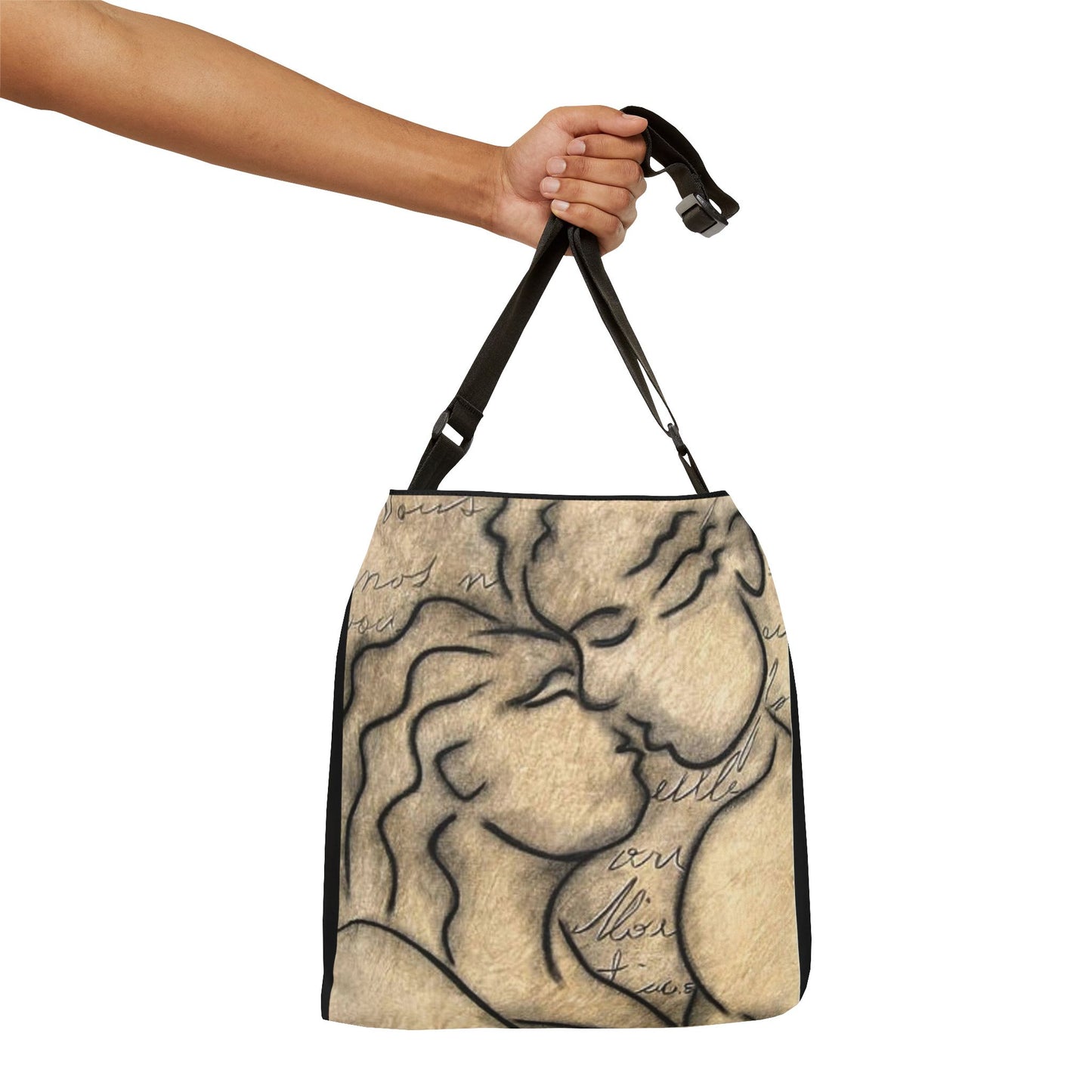 Kiss & Tell Tote Bag (adjustable)