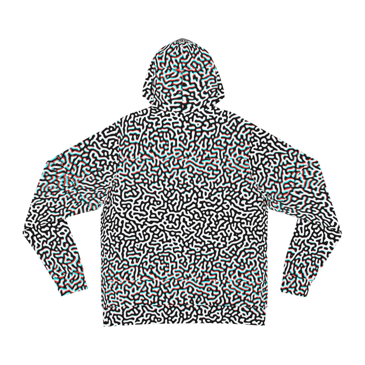 Black & White Sponge Printed Hoodie