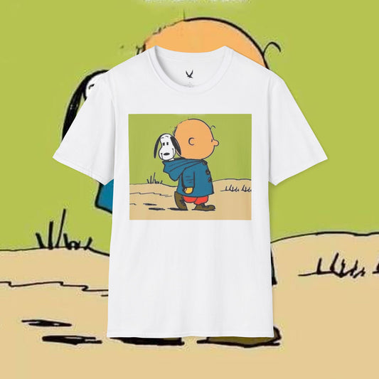 Vintage Cartoon Dog Unisex Softstyle T-Shirt - Fun & Playful Graphic Tee