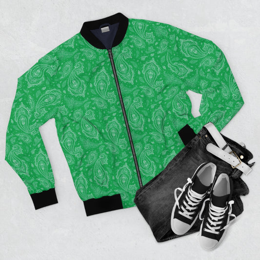 Green Bandana Bomber Jacket