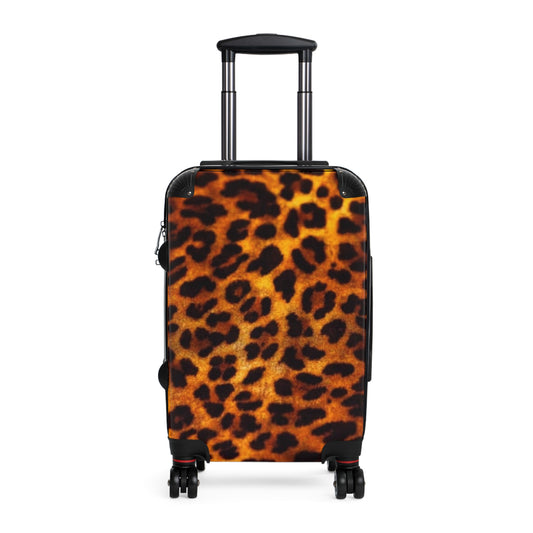 Leopard print suitcase