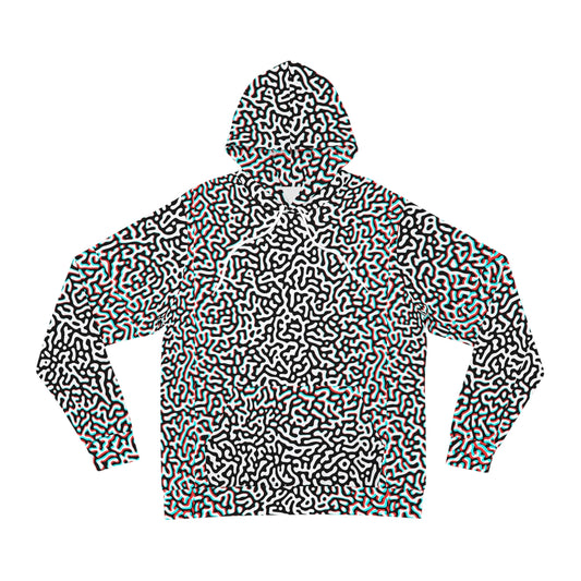 Black & White Sponge Printed Hoodie