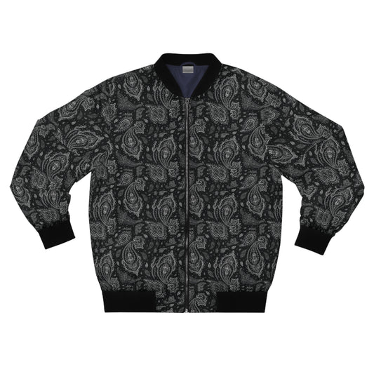 Black Bandana Men's Bomber Jacket