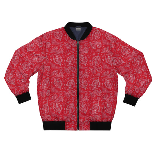 RED Bandana Men's Bomber Jacket